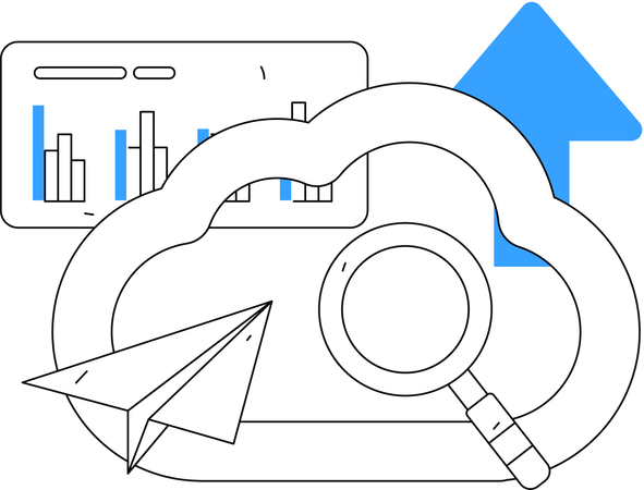 Cloud data management  Illustration