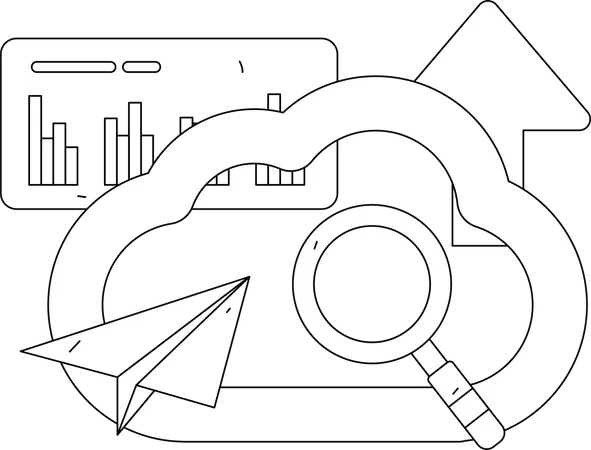 Cloud data management  Illustration