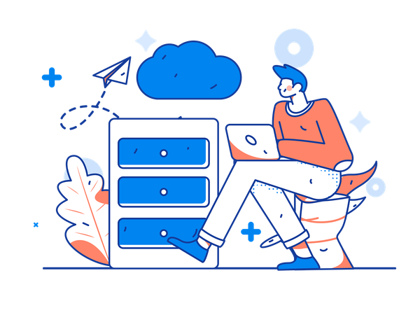 Cloud data management  Illustration