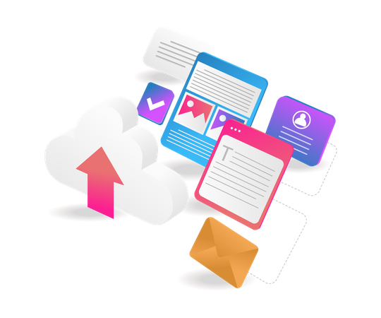 Cloud data network  Illustration