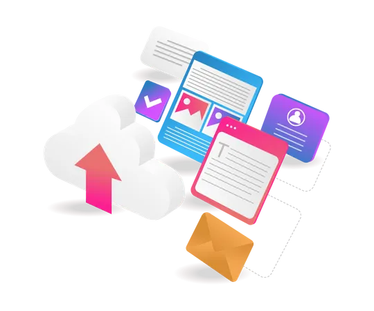 Cloud data network  Illustration