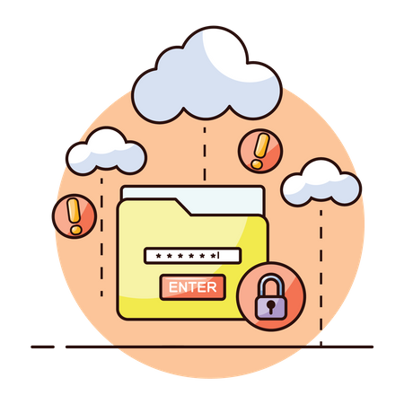 Cloud data protection Illustration