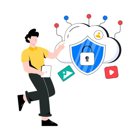 Cloud data protection  Illustration
