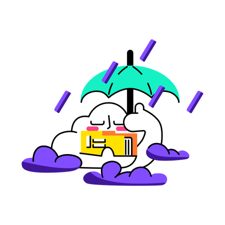 Cloud data protection  Illustration