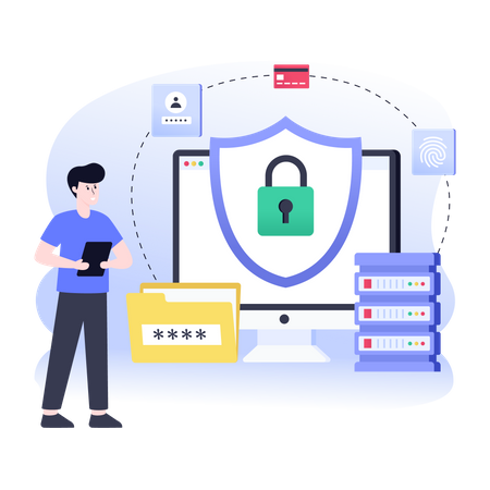 Cloud data protection  Illustration