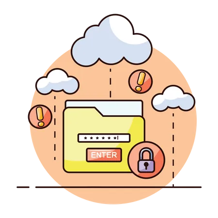 Cloud data protection  Illustration