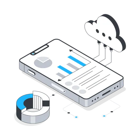 Cloud Data Reporting  Illustration