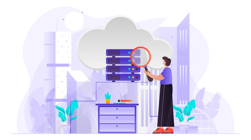 Cloud Data Research Illustration