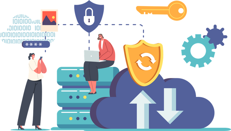 Cloud Data Safety  Illustration