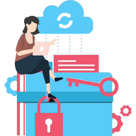 Cloud Data Security  Illustration