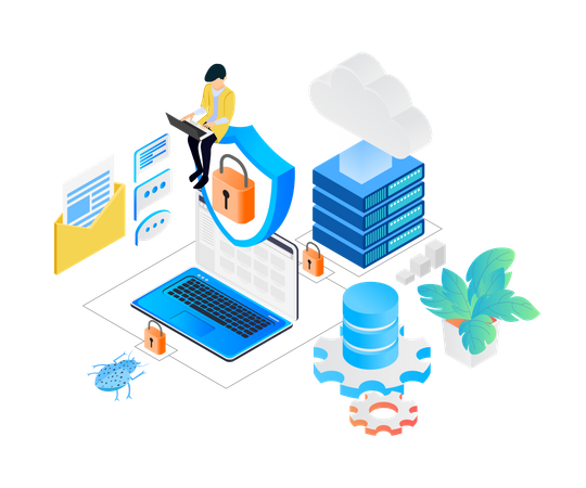 Cloud Data Security  Illustration