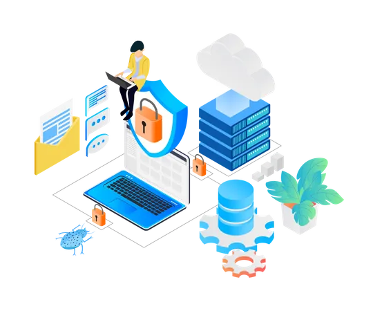 Cloud Data Security  Illustration