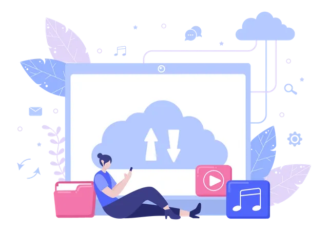 Cloud data sharing  Illustration