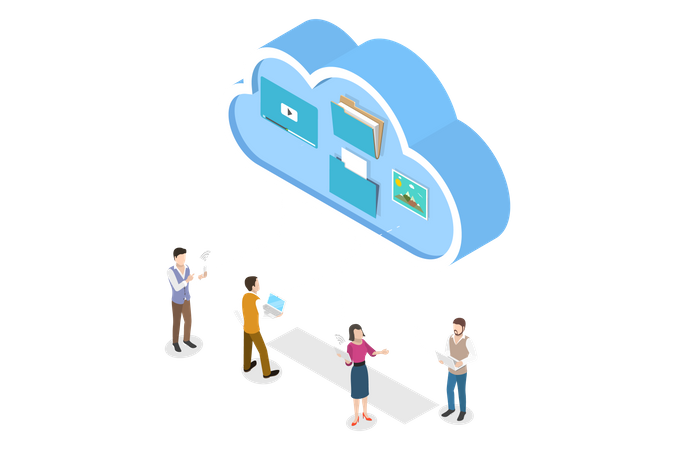Cloud Data Sharing Illustration