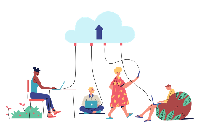 Cloud data sharing  Illustration