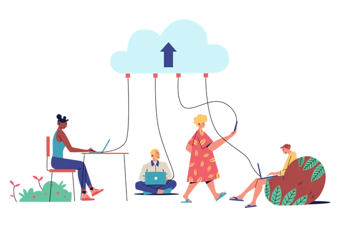 Cloud data sharing  Illustration