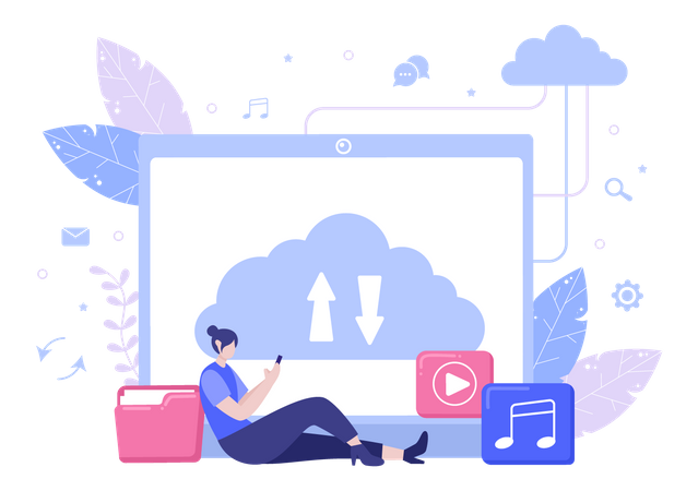 Cloud data sharing  Illustration