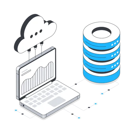 Cloud Data Storage  Illustration