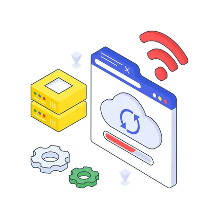 Cloud data sync  Illustration