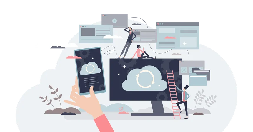 Cloud Data sync  Illustration