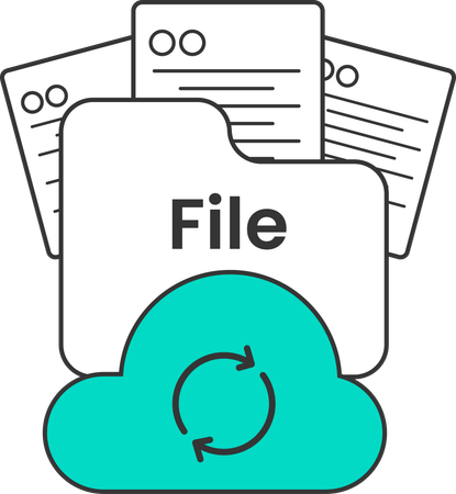 Cloud data sync  Illustration