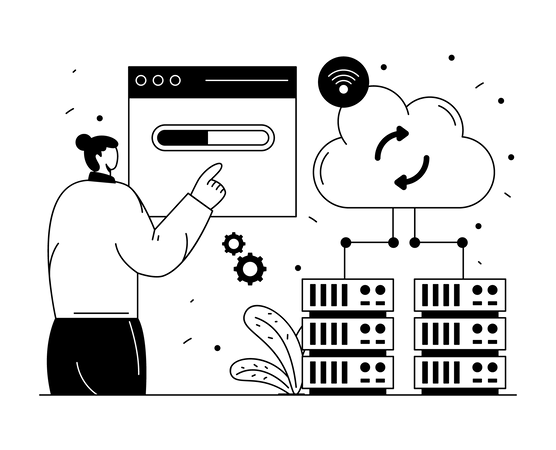 Cloud data sync  Illustration