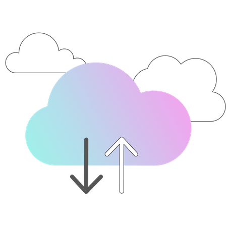 Cloud Data Transfer Illustration