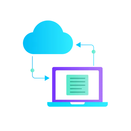 Cloud data transfer  Illustration