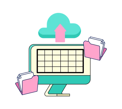 Cloud Data Transfer  Illustration