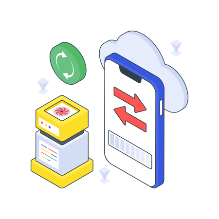 Cloud Data Transfer  Illustration