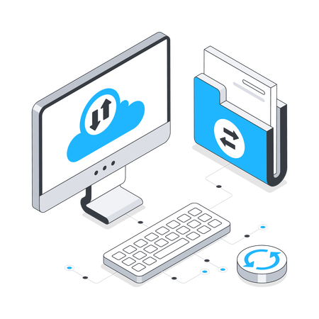 Cloud Data Transfer  Illustration