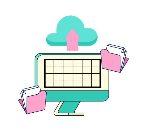 Cloud Data Transfer  Illustration
