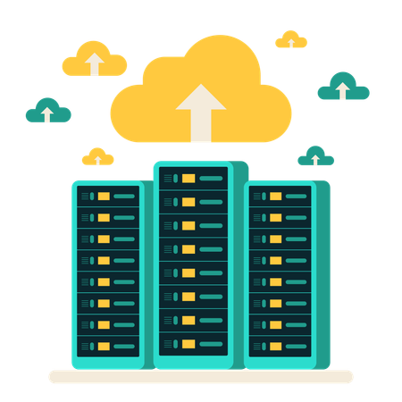 Cloud data upload  Illustration