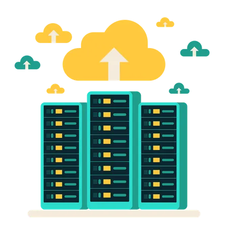 Cloud data upload  Illustration