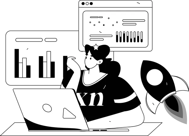 Cloud data uploaded by employee  Illustration