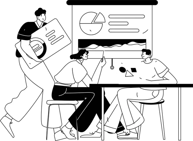 Cloud data uploaded by employee  Illustration