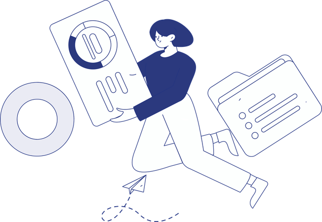 Cloud data uploaded by employee  Illustration