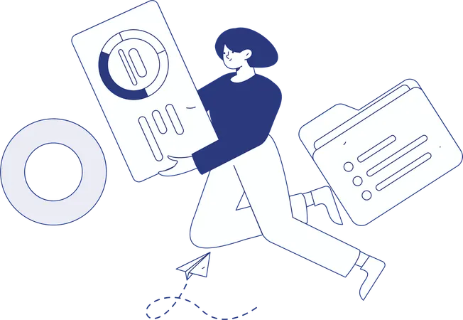 Cloud data uploaded by employee  Illustration