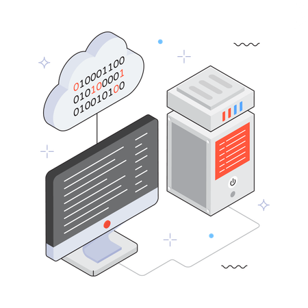 Cloud Database  Illustration