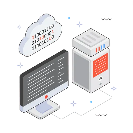Cloud Database  Illustration
