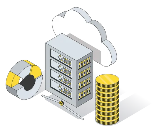 Cloud database  Illustration
