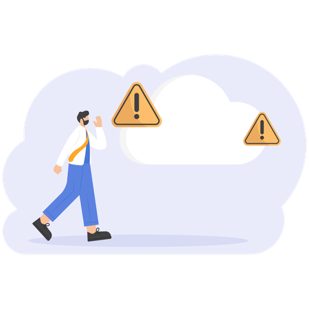 Cloud database error  Illustration