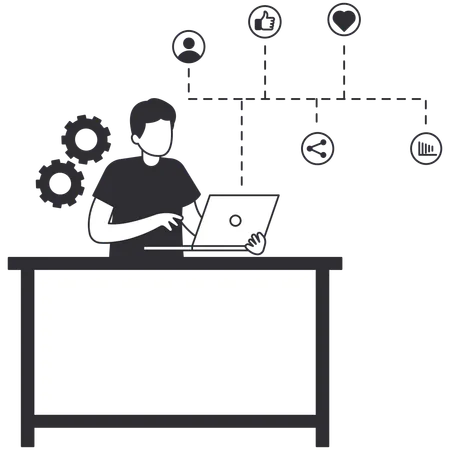 Cloud Database  Illustration