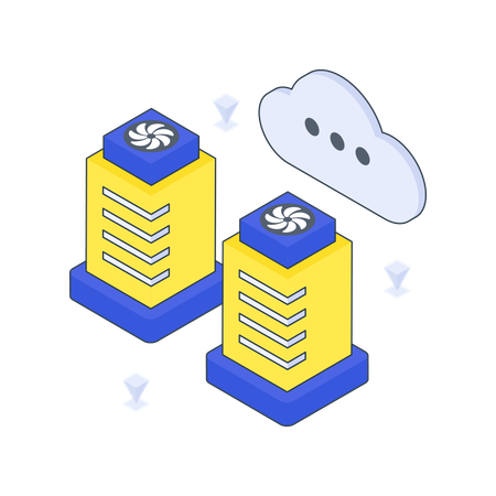 Cloud Database  Illustration