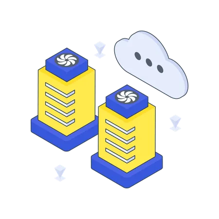 Cloud Database  Illustration