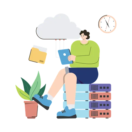 Cloud Database  Illustration