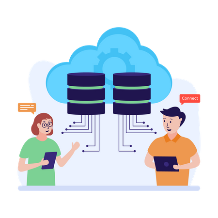 Cloud database  Illustration