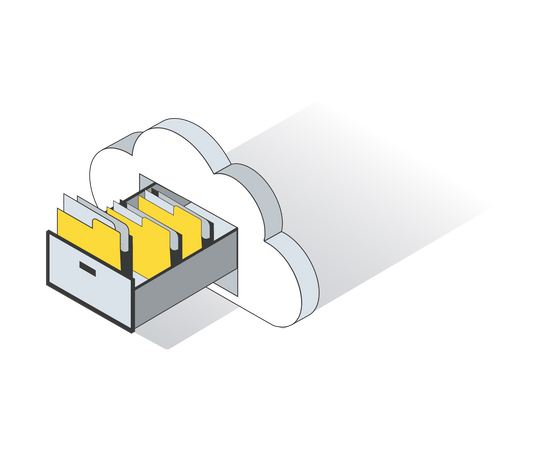 Cloud-Dateiverwaltung  Illustration