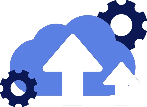 Cloud-Daten hochgeladen  Illustration