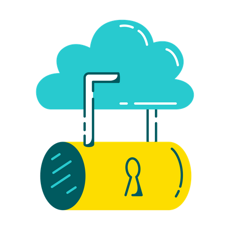 Cloud-Daten sind geschützt  Illustration